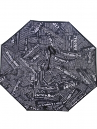 Parapluie inversé - style journal - noir/blc