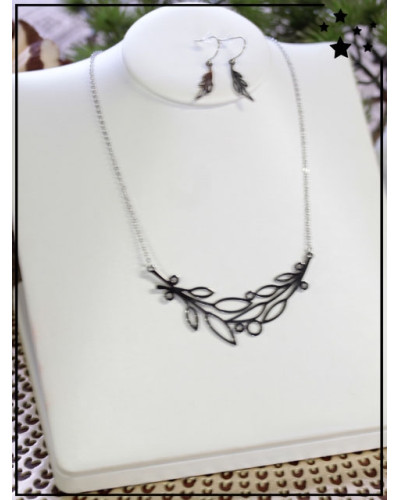 Parure - Façon branche - Argenté