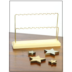 Présentoir de boucles d'oreilles - Bois et doré