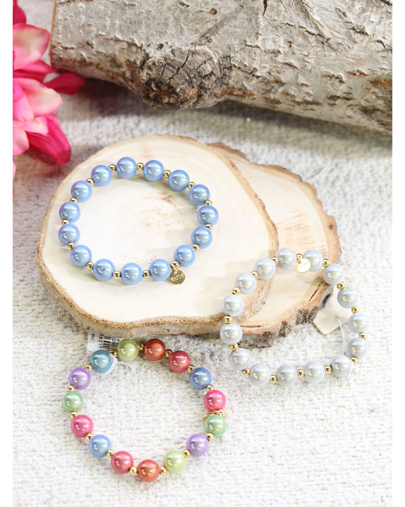 Lot x 3 brac. Perles nacrees 