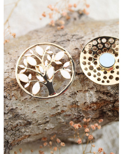 Broche aimante - chouette - dor 