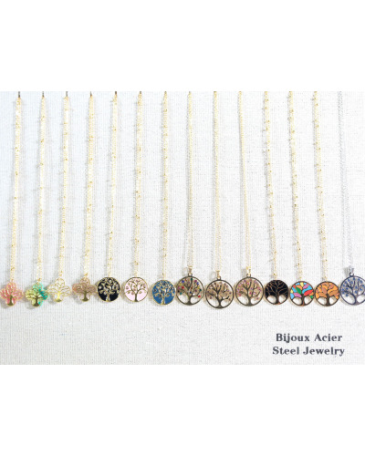 Grossiste colliers en lot acier inoxydable| Cocconelle