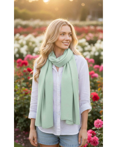 Foulard uni - 70% visc. / 30% cot. 