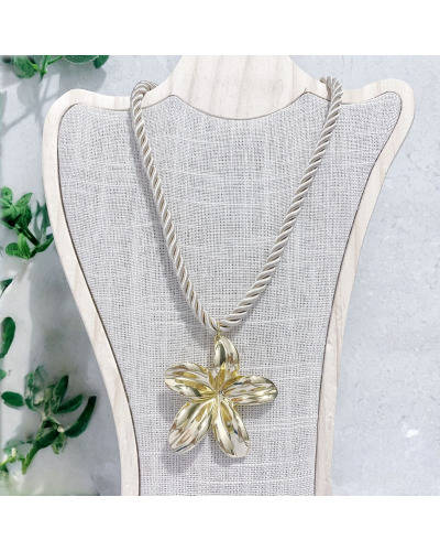 CO. Cordon Acier In. Doré - Fleur 