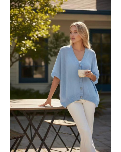 TU (max. 46) - Veste Demi-Manches à Bout - Cot. 