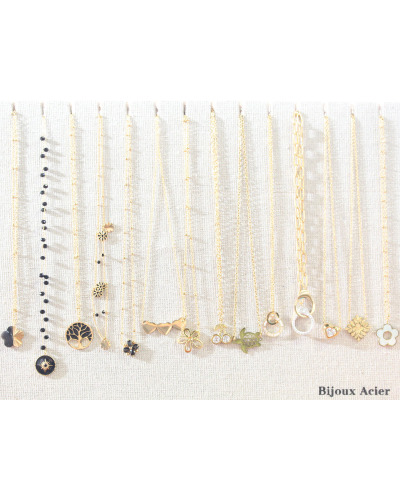 Grossiste colliers acier inoxydable  lots de 14 | Cocconelle