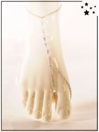 Bracelet de cheville - Perles roses